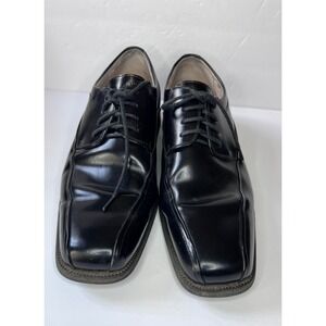 Florsheim Comfortech Mens 8D Black Leather Bicycle Toe Oxford Shoes 11256-001